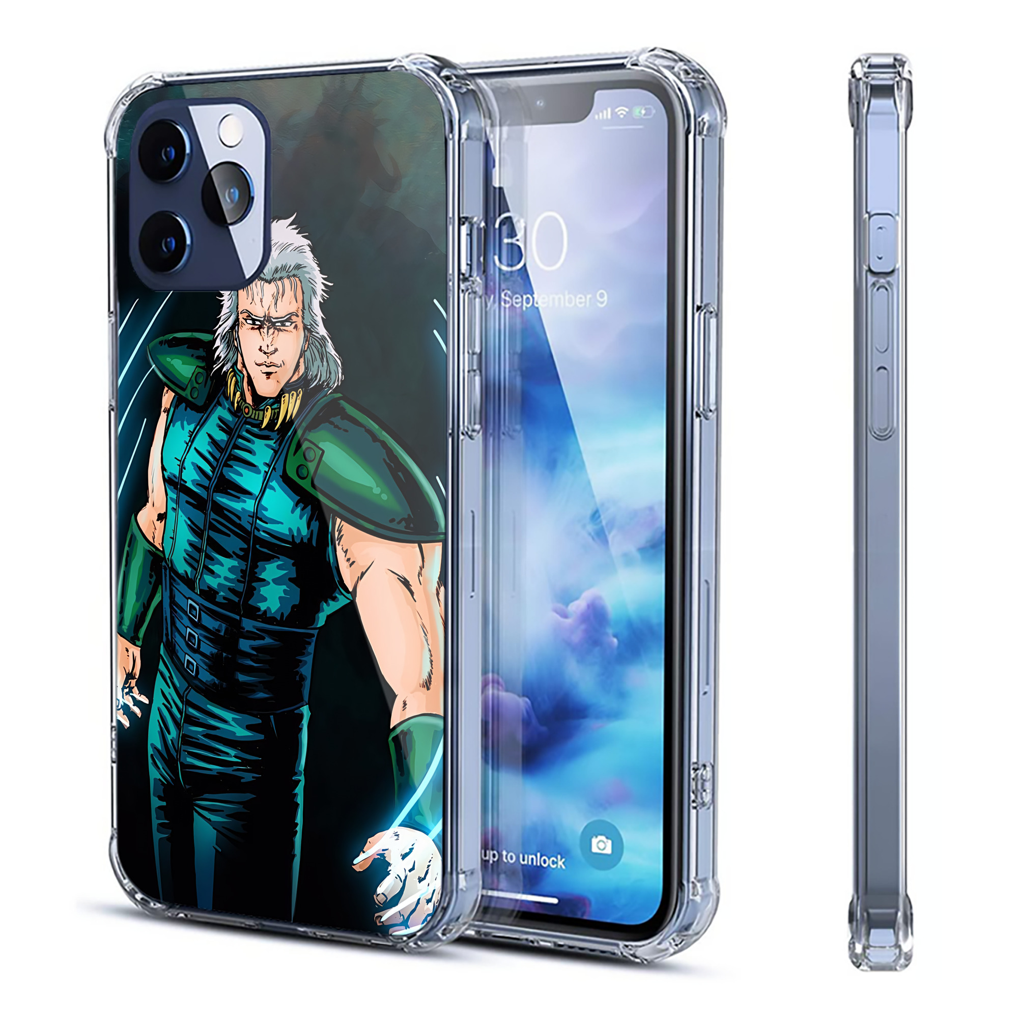（画像用） 北斗の拳 Fist of the North Star 【iPhone 12シリーズ対応】透明スマホケース（クリアソフトケース）
